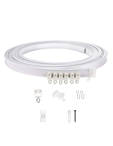 Rail rideau flexible PVC de 5 mètres Pliable et...