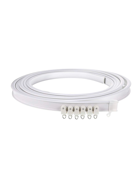 Rail rideau flexible PVC de 5 mètres Pliable et Coulissant Séparateur de pièces