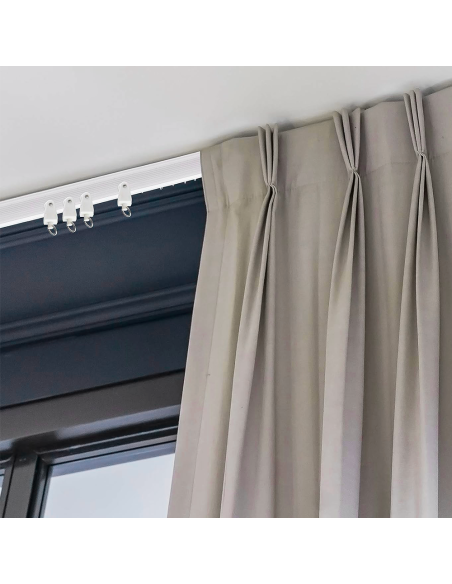 Rail rideau flexible PVC de 5 mètres Pliable et Coulissant Séparateur de pièces