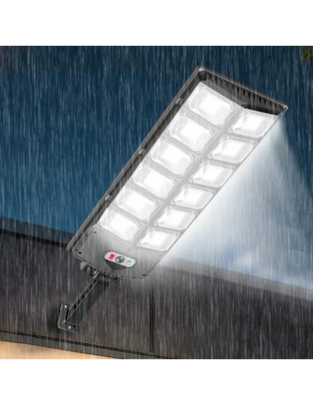 Lampadaire Solaire 1000 lumen avec Détecteur Mouvement Télécommande IP65 W789B-6