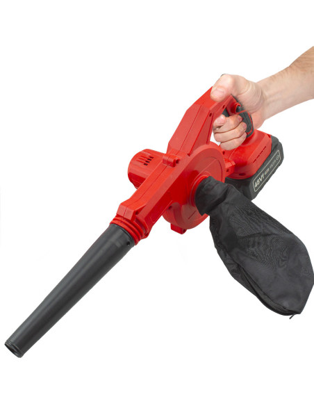 Aspirateur souffleur à batterie sans fil rechargeable 18 V avec sac