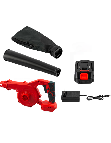 Aspirateur souffleur à batterie sans fil rechargeable 18 V avec sac