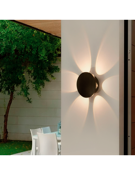 Applique Murale Ronde avec 6 LED 18W Éclairage Intérieur Design Moderne