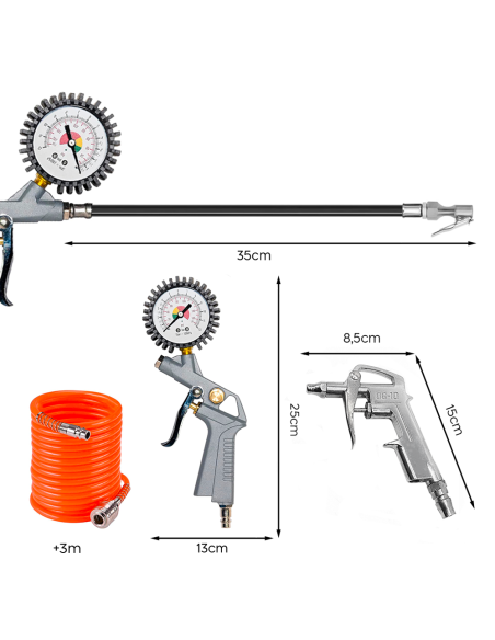 Accessoires pour Compresseur Gonfleur de Pneus Manomètre pour Automobiles