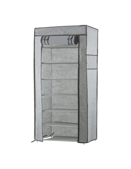 Économiseur d'espace chaussures avec 7 étagères en tissu TNT structure modulaire