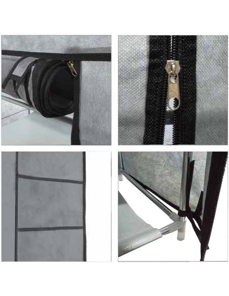 Économiseur d'espace chaussures avec 7 étagères en tissu TNT structure modulaire