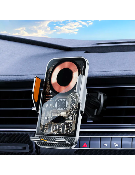 Support voiture avec chargement sans fil 20W serrage automatique multifonction