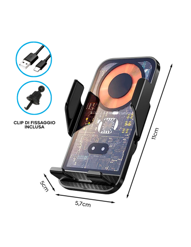 Support voiture avec chargement sans fil 20W...