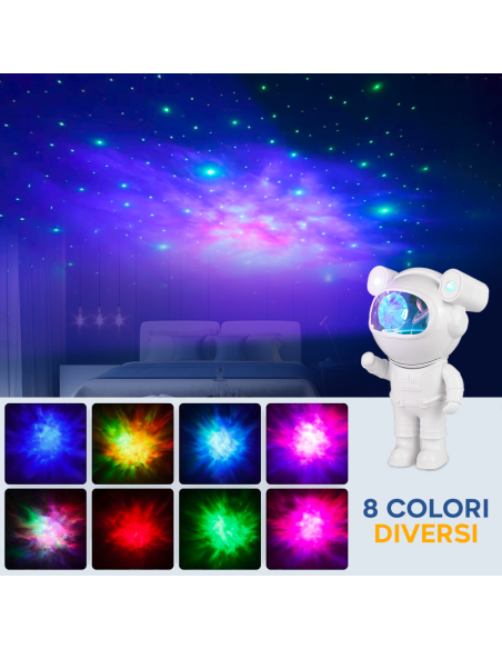 Projecteur d'étoiles astronautique avec Bluetooth, minuterie et télécommande