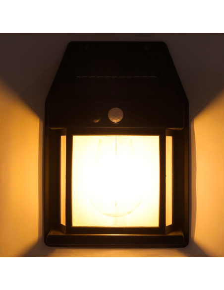 Lampe murale solaire rechargeable l'extérieur BK-888 lumière capteur mouvement