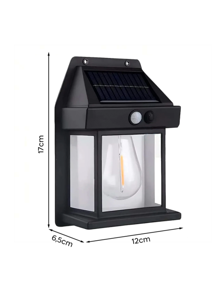 Lampe murale solaire rechargeable l'extérieur BK-888 lumière capteur mouvement