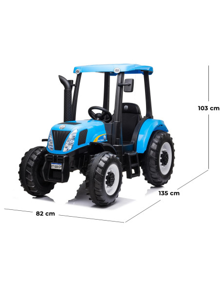 Tracteur électrique enfants New Holland BIG LT935 12V avec lumières LED et sons