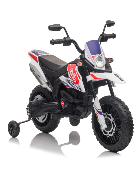 Moto électrique enfants LT944 Aprilia Motocross RX125 12V lumières LED et sons