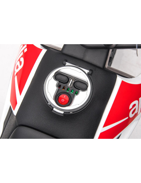 Moto électrique enfants LT944 Aprilia Motocross RX125 12V lumières LED et sons