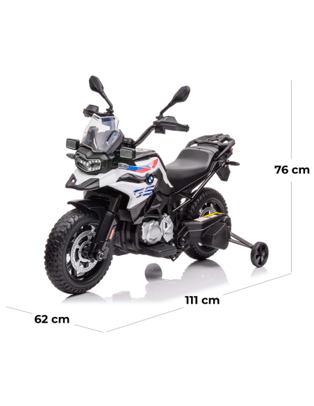 Moto électrique pour enfants LT943 BMW GS 850F 12V licence lumières LED et sons