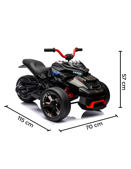 Quad électrique pour enfants LT946 ATV 3.0 12V avec 3 roues lumières et sons LED