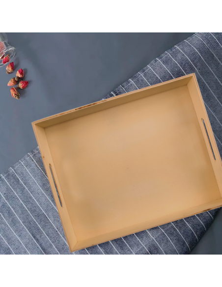 Ensemble 3 plateaux bois naturel avec poignées de différentes tailles à peindre