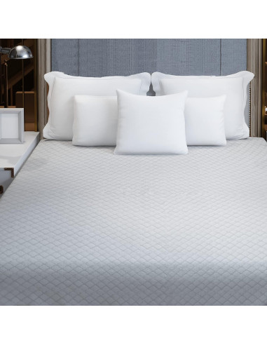 Housse matelas lit individuel coton Jacquard...