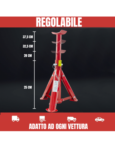 Chandelles pour véhicules 2 pièces réglables...