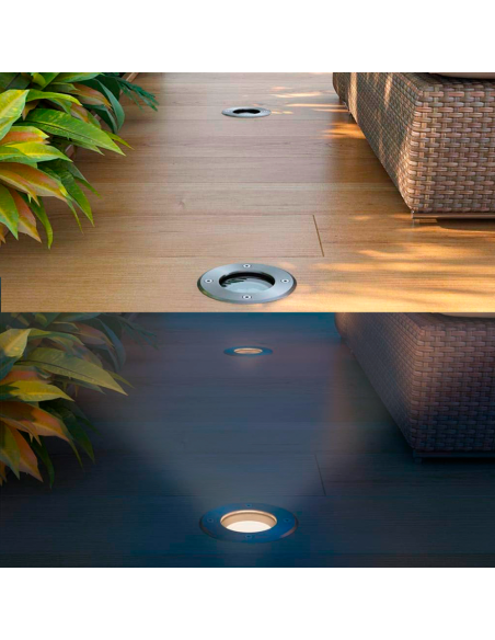 Spot encastrable LED rond IP65 avec douille GU10 résistant au sol