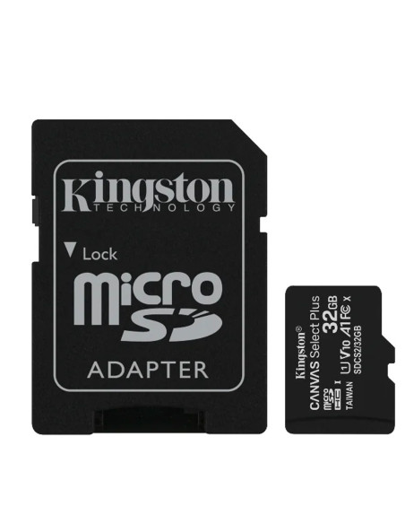 Carte MicroSD Kingston Canvas Select Plus SDCS2/32 Go Classe 10 adaptateur SD