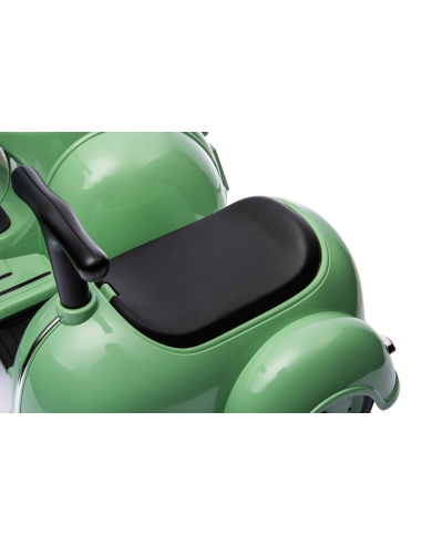Moto électrique enfants LT958 Vespa avec petit side-car 6V lumières LED et son Vert