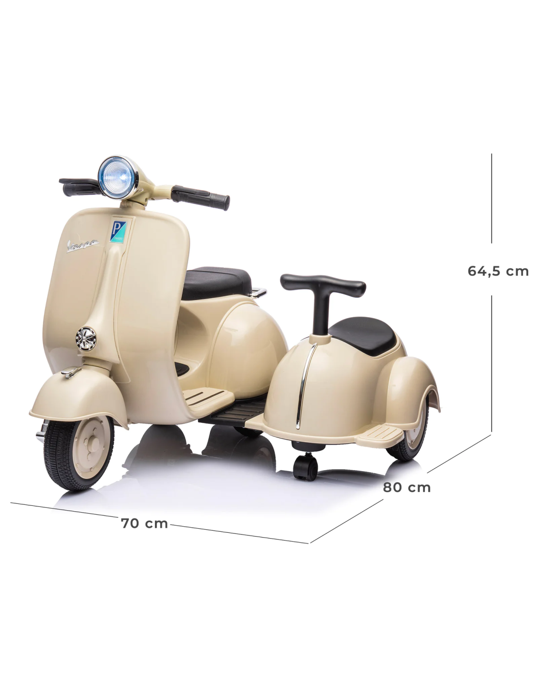 GIANTEX - Moto/scooter électrique 6v pour enfant - side car - 2,5 km/h,  phare led- 3 à 8 ans - bleu - Véhicule électrique pour enfant - Rue du  Commerce