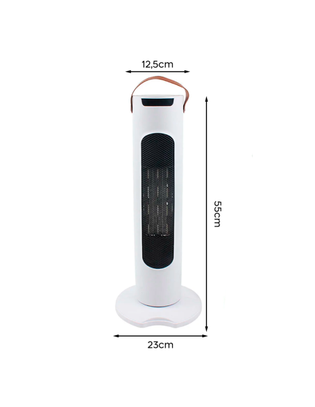 Chauffage électrique 2000W Colonne Affichage Digital Touche Tactile Télécommande