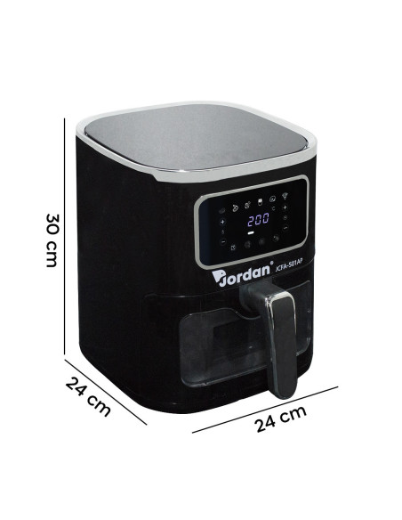Friteuse à air 1600W JCFA-501AP Capacité 7,5 lt 200° avec verre transparent