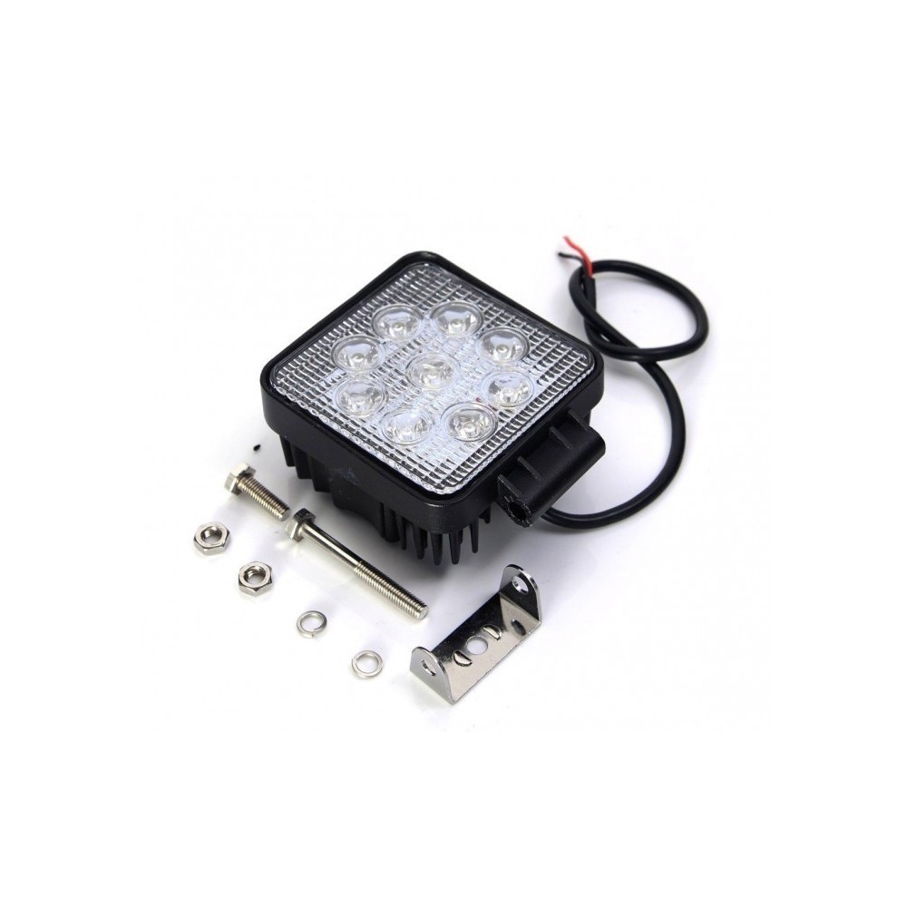 FARD -27w - 9 LED lumière froide / Convient pour voiture - camion - bateau (carré) 