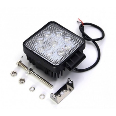 FARD -27w - 9 LED lumière froide / Convient pour voiture - camion - bateau (carré) 