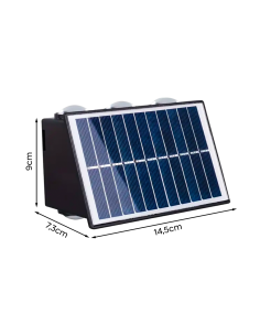 Lampe Solaire Murale avec 6 LED Lumière Chaude et Double... 2