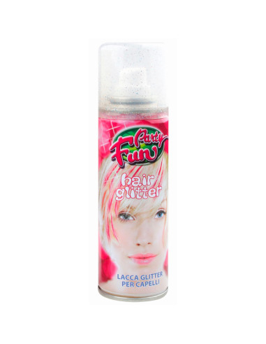Laque brillante temporaire pour cheveux 125 ml - Paillettes de couleurs vives Multicolore