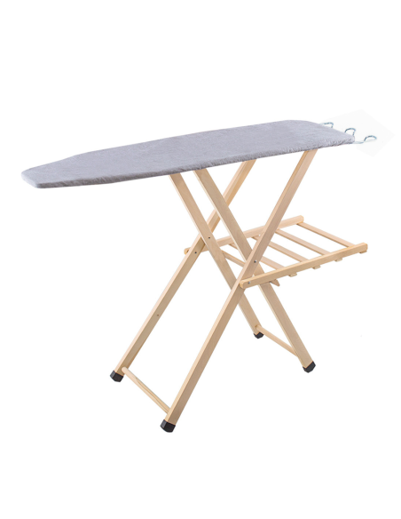 Table à repasser en bois LADY pliable avec support pour chaudière 79x35x121cm