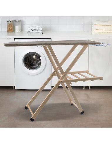 Table à repasser en bois LADY pliable avec...