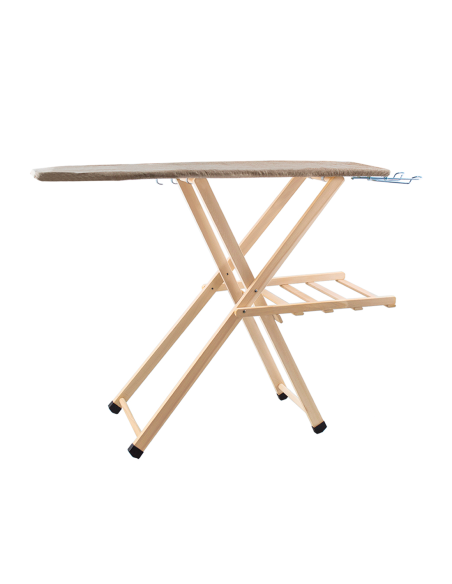 Table à repasser en bois LADY pliable avec support pour chaudière 79x35x121cm