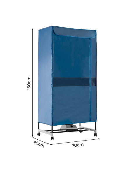 Sèche-linge électrique portable à air chaud support vêtements pour armoire 1100W