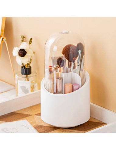 Organisateur pinceaux et maquillage avec base...