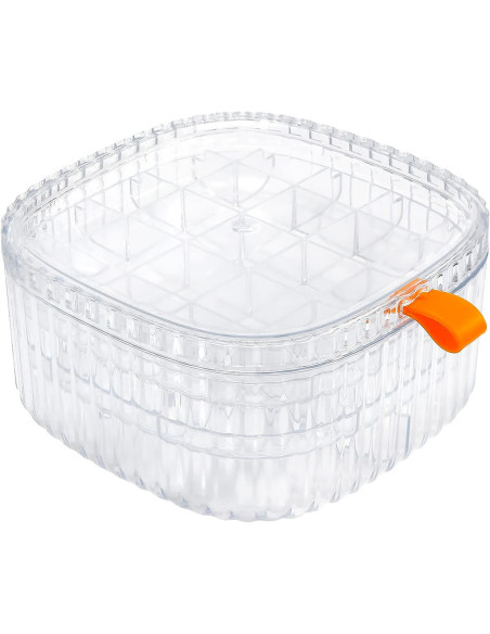 Boîte en plastique transparente pour organisateur de bijoux avec compartiments