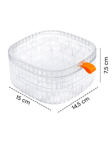 Boîte en plastique transparente pour...