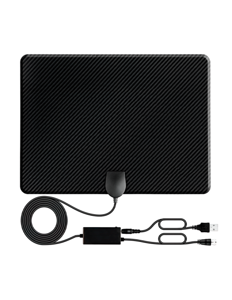 Antenne TV numérique intérieure 1080p Full HD avec amplificateur de signal