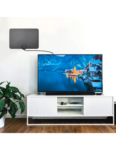 Antenne TV numérique intérieure 1080p Full HD avec amplificateur de signal