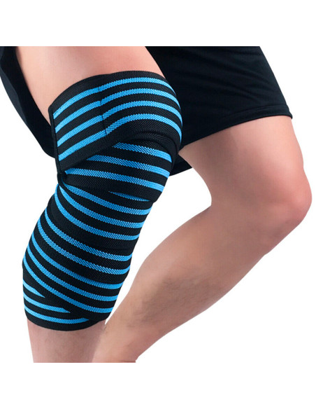 Genouillère élastique avec fermeture velcro anti-déchirure réglable