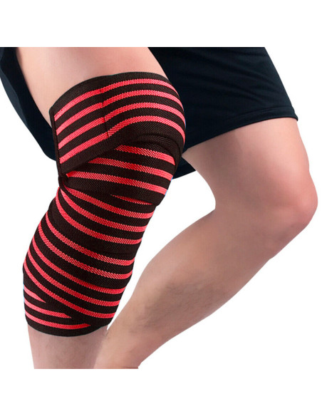 Genouillère élastique avec fermeture velcro anti-déchirure réglable