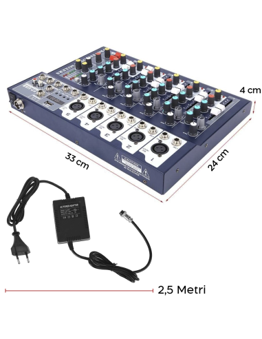 Mélangeur Audio 7 Canaux Professionnel...
