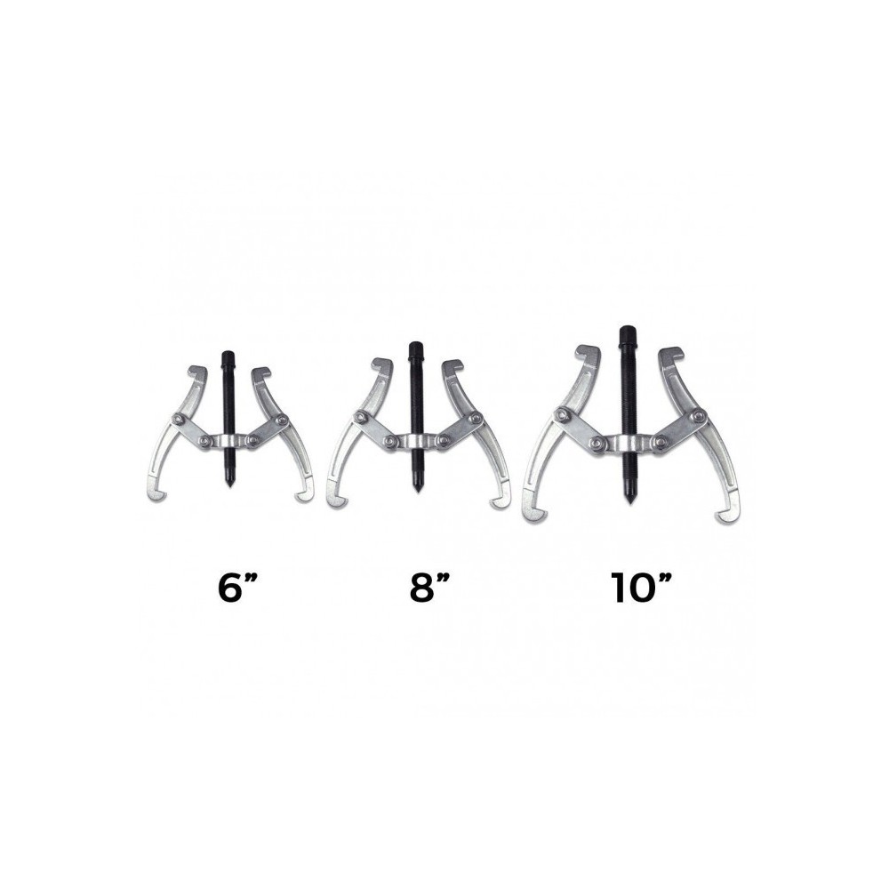 Lot de 3 extracteurs de roulements à 2 pinces (150 - 200 - 250 mm) - 