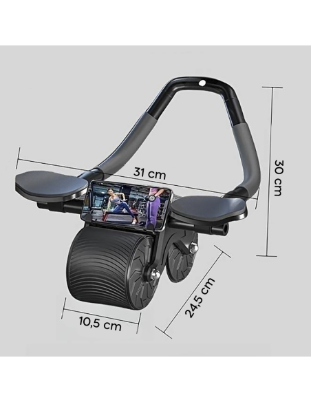 Rouleau Automatique pour Exercices Abdominaux AB Roller avec Retour Automatique