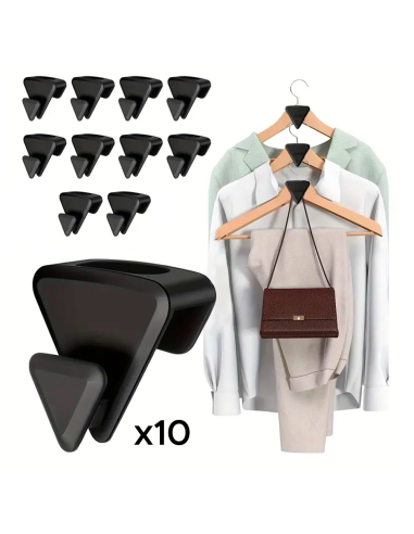 Lot de 10 Cintres Suspendus avec Connecteurs en...