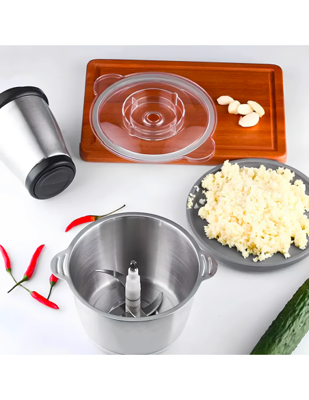 Hachoir à viande et légumes multifonction 400W bol 3L hacher mélanger