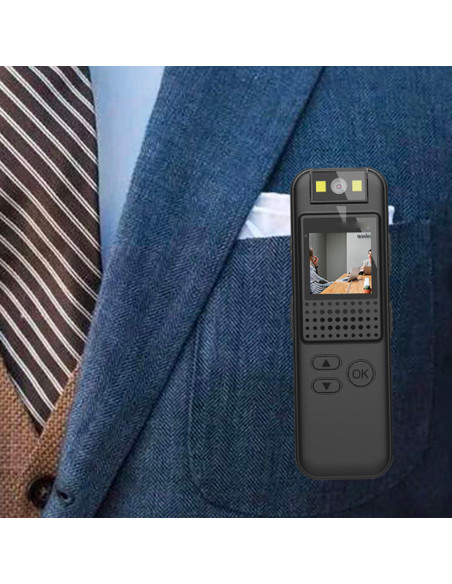 Mini caméra vidéo audio portable Écran Full HD Clip vision nocturne